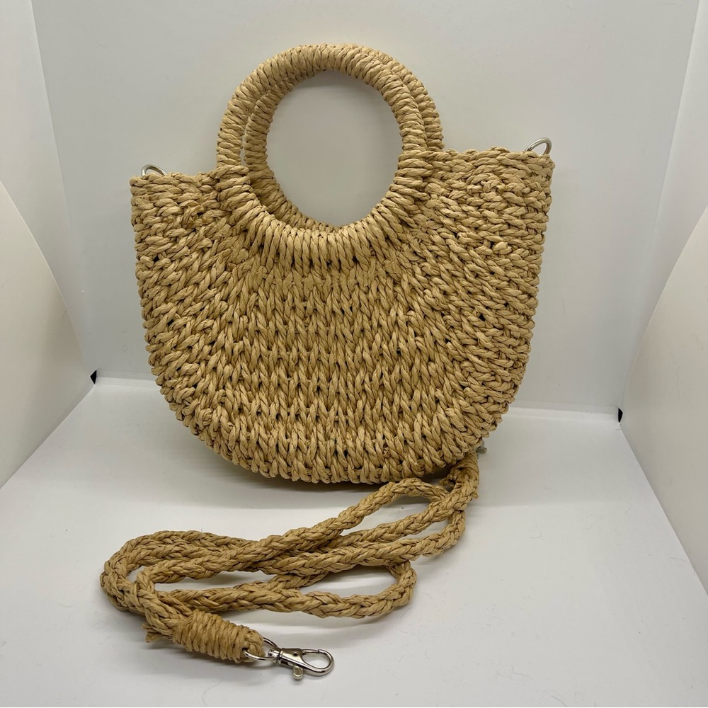 NWT Natural Woven Crossbody Tan Handbag 🏖️🕶️⛵️